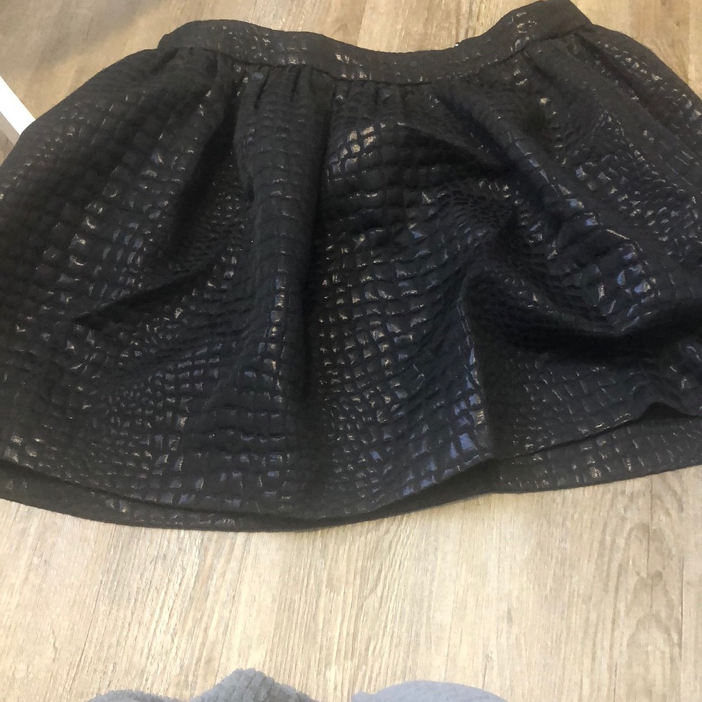 Aqua faux leather skirt